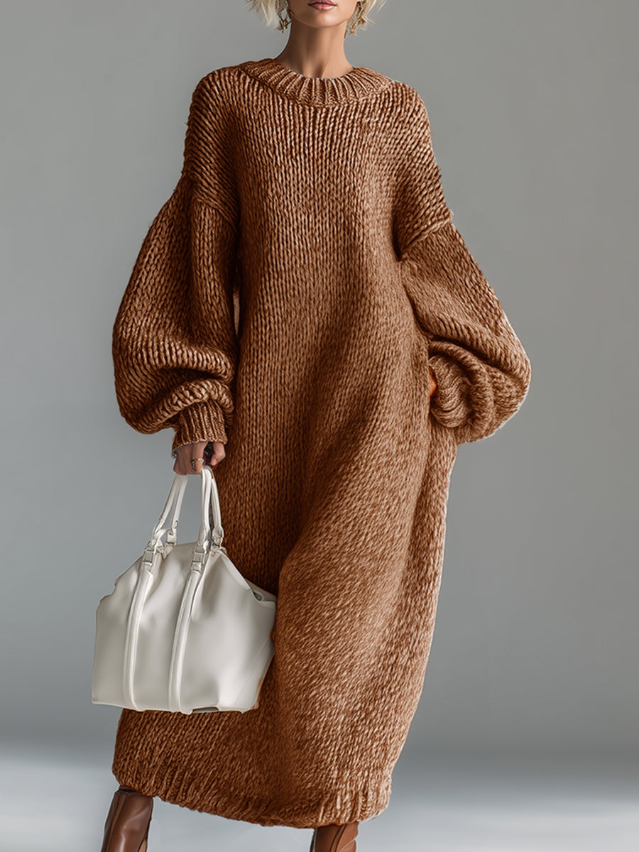 Emilia | Mjuk stickad maxiklänning